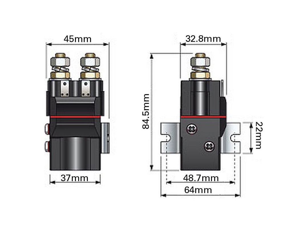 Solenoid (T6215-12) 150A 12v - view 2