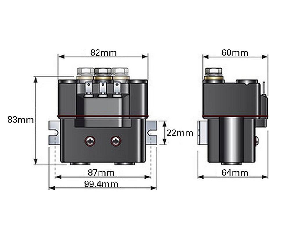 Solenoid (T6315-12) 150A 12v - view 4
