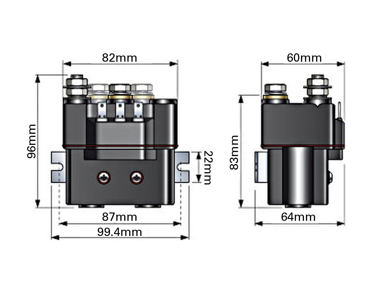 Solenoid Rev (T6415-24) 150A 24v - view 4