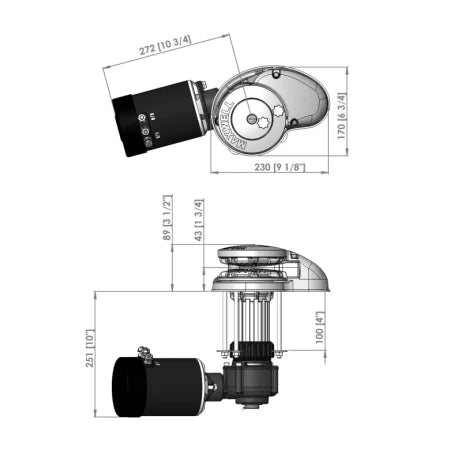 VETUS RC10-10, 24V, 1200W 100TDC CW Chainwheel Only P102576 - view 2
