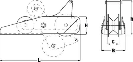 VETUS Bow Roller Hinged #2: for anchor rode's up to 13mm (1/2") chain P104331 - view 2