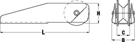 VETUS Bow Roller Fixed #1: for anchor rode's up to 8mm (5/16") chain P104332 - view 2