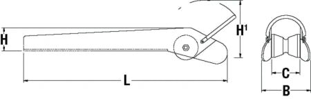 VETUS Fixed Bow Roller with Anchor Loop  P104345 - view 2