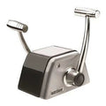 VETUS Twin lever remote control, top mounting, with stainless steel (AISI 316) handles and T-bars and black/grey aluminium ho