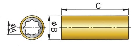 VETUS For shaft Ø 45 mm, Ø 65 mm outside, length 180 mm, with phenolic shell RL4565PH - view 2