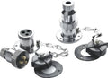 VETUS Watertight plug and socket with 2 pins, chromium plated brass SC29