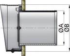 VETUS Synthetic transom exhaust connection with check valve, TC090, Ø 90 mm  TC090 - view 2