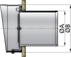 VETUS Synthetic transom exhaust connection with check valve, TC100, Ø 100 mm  TC100 - view 2