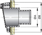 VETUS Synthetic transom exhaust connection with check valve Ø 60 mm  TRC60PV - view 2