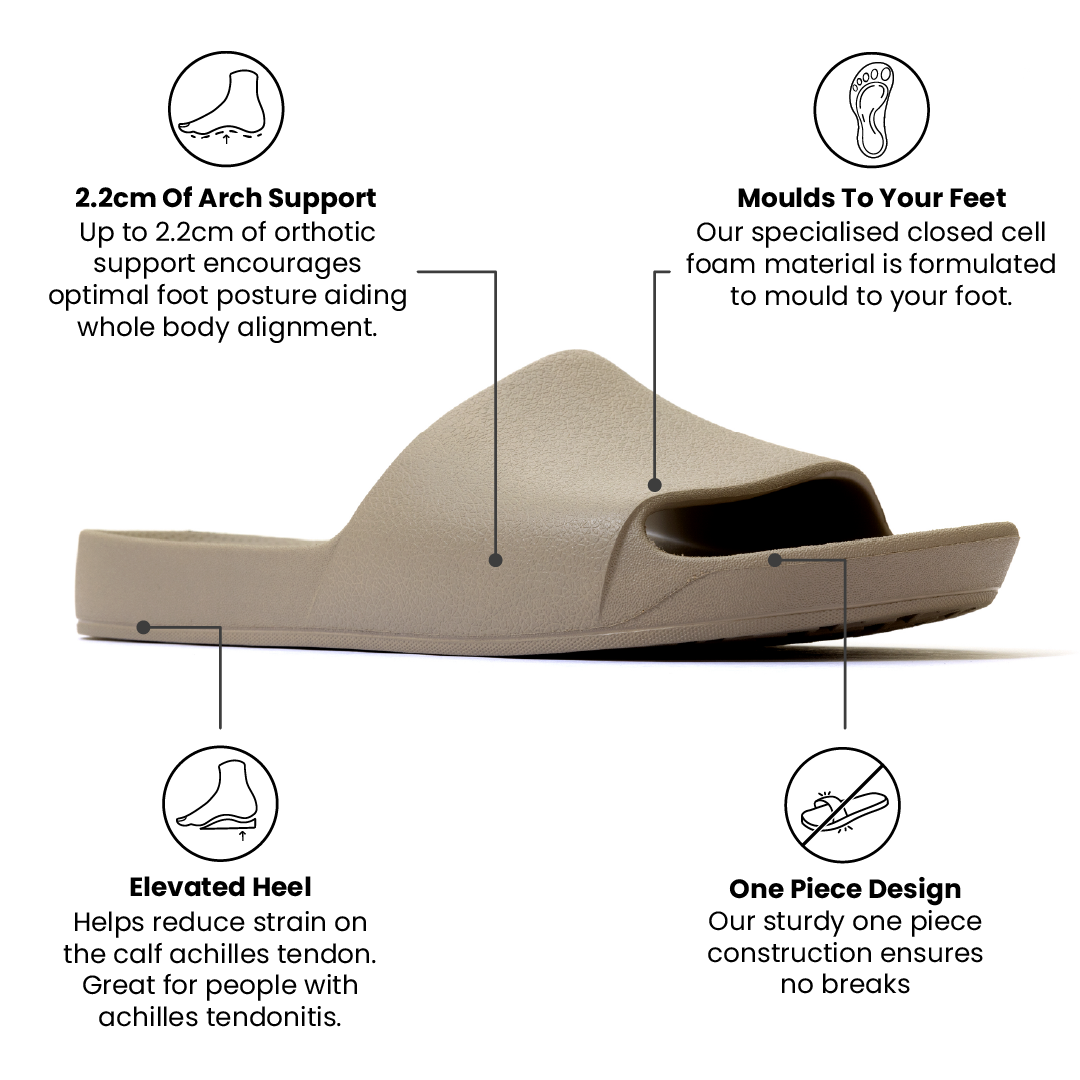 Archies Arch Support Slides - Classic - Taupe