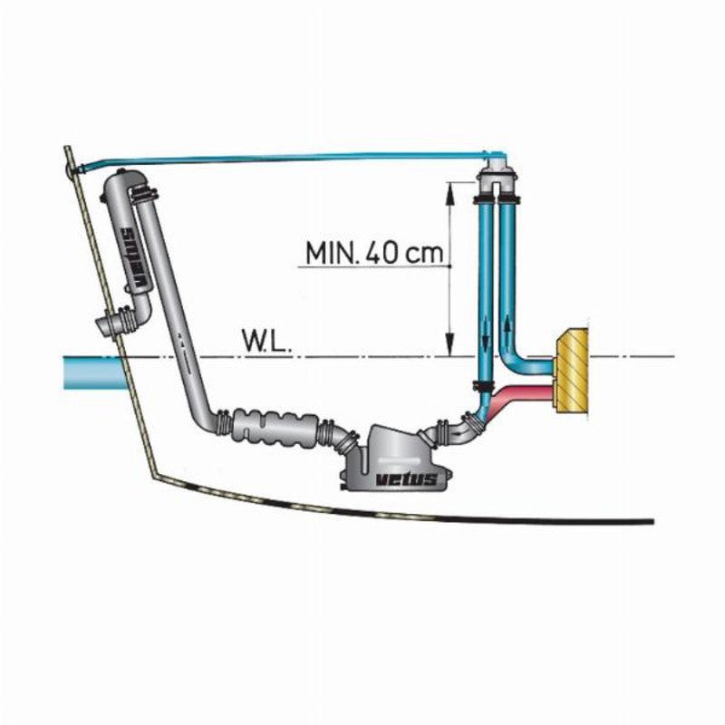 Vetus Anti-Syphon Device with Hose, 13-32mm - view 3