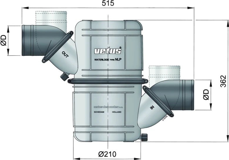 Vetus Dual Stage Waterlock - Type NLP ( 10 Litres) - view 2