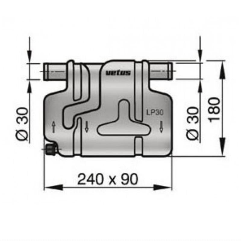 Vetus Waterlock -Type WLOCKLP30 (2.3 Litres) - view 2