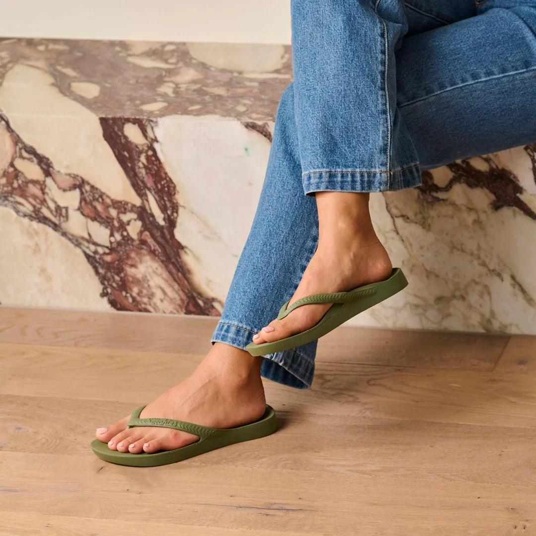 Archies Arch Support Thongs - Classic - Olive