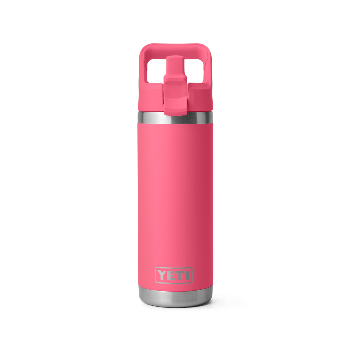 Rambler 18 oz (532 ml) Straw Bottle - Tropical Pink - front view