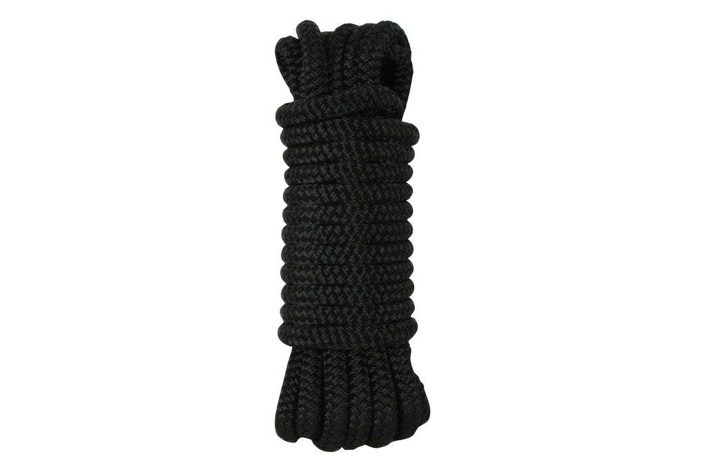 Premium Double Braided Black Nylon Dock Line 10mm x 6m with Mesh Storage Bag - view 2