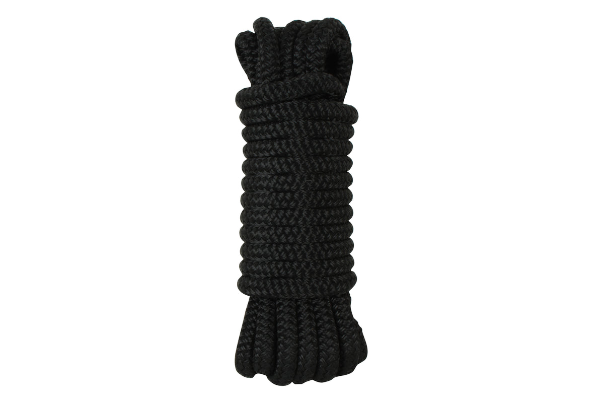 Premium Double Braided Black Nylon Dock Line 10mm x 6m with Mesh Storage Bag - view 2