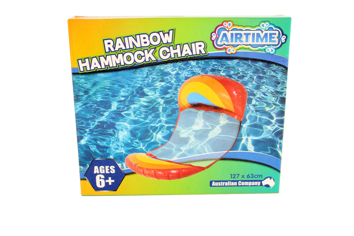 Inflatable Jumbo Rainbow Hammock Chair 127x63cm - view 3