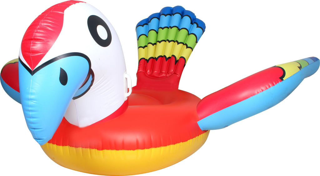 Inflatable Giant Parrot Float with Handles 186x221x95cm - Ages 6+
