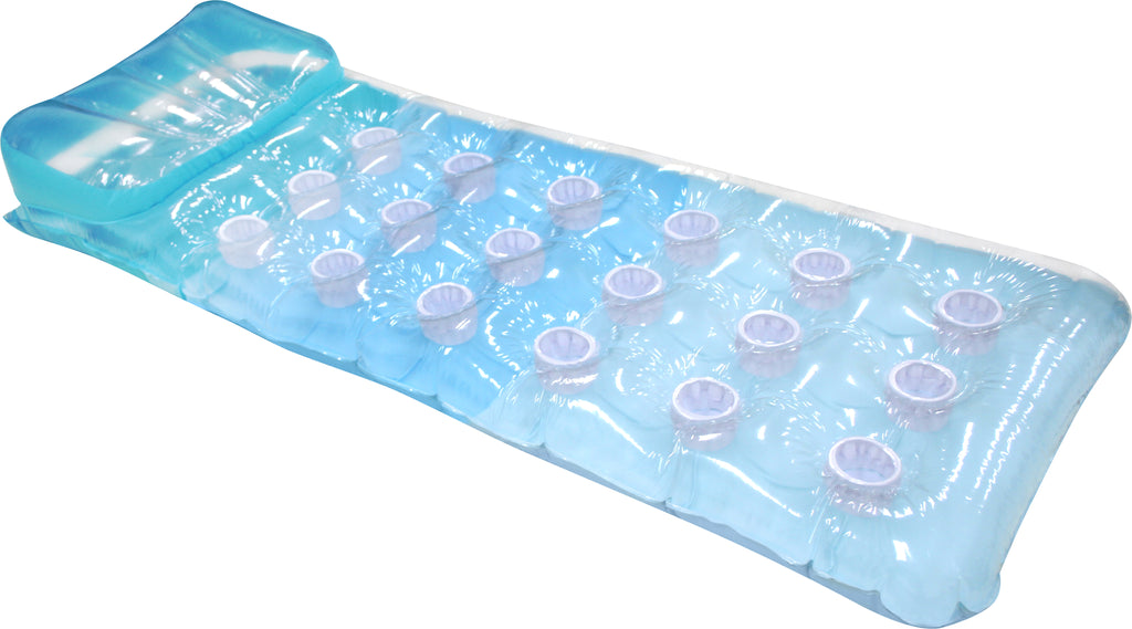 INFLATABLE MATTRESS PINK OR BLUE 183X71CM - view 2