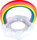 Extra Large Inflatable Rainbow Swim Ring 85x75cm - Ages 6+ - view 2
