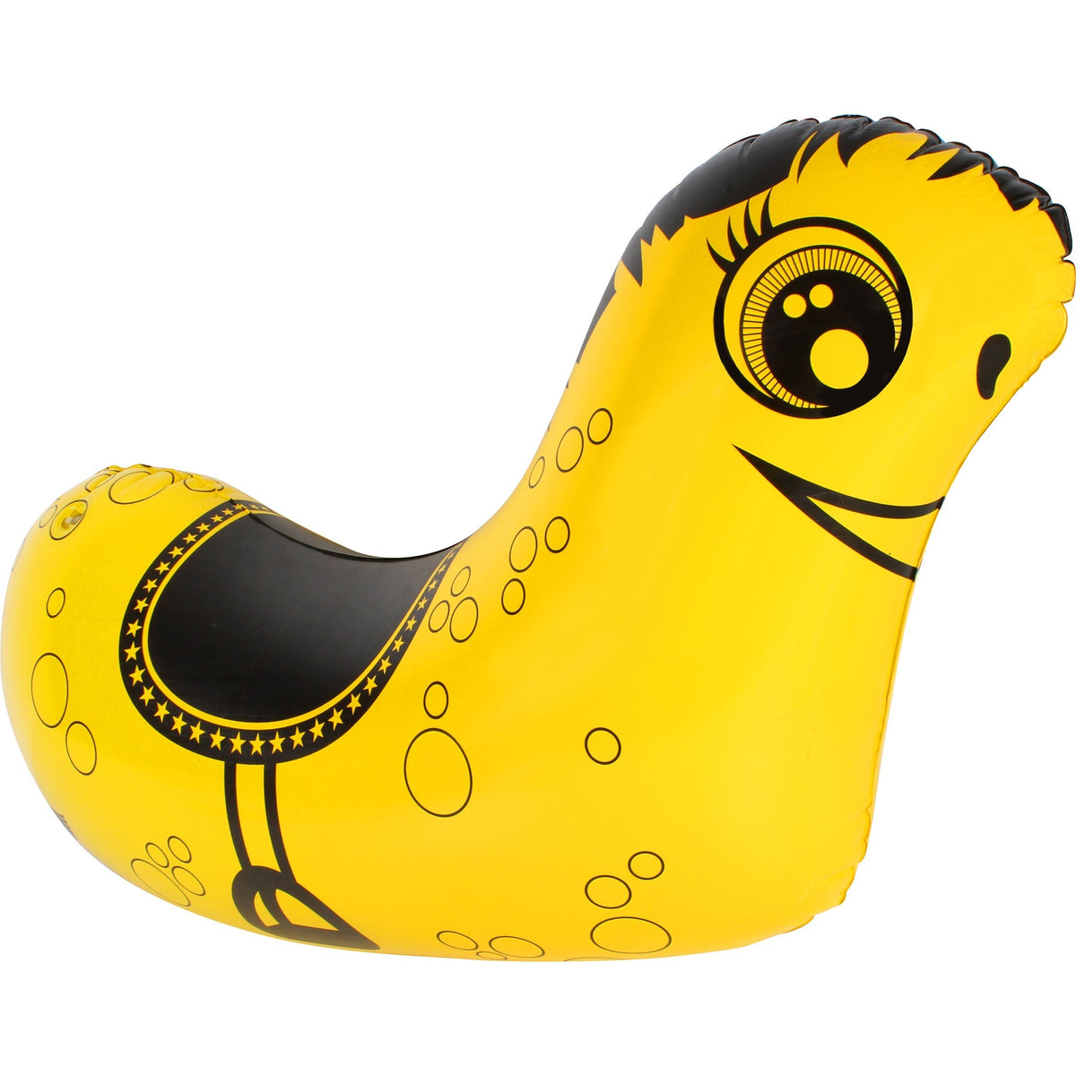 Inflatable Ride-on Aqua Pony with Stabiliser Yellow or Blue - Age 3+ (88x56x28cm) - view 3