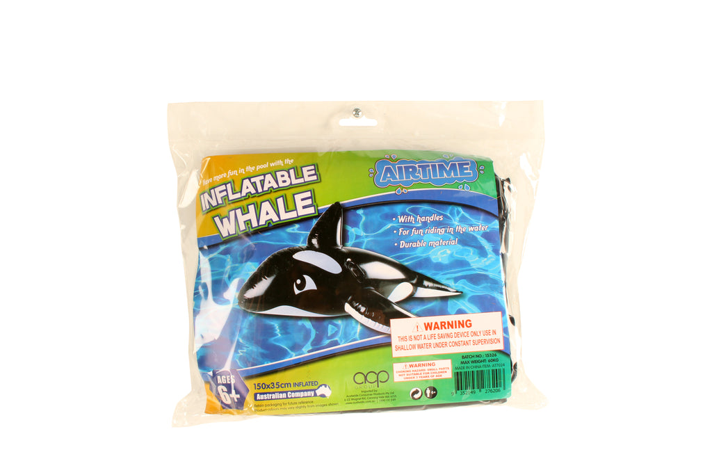 INFLATBLE WHALE 150 x 35CM WITH HANDLES - view 4