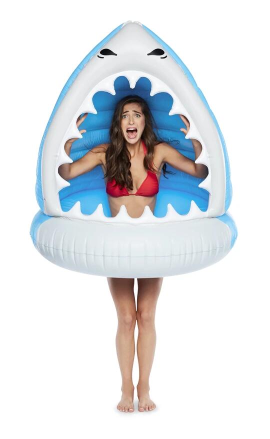 Extra Large Inflatable Shark Mouth Swim Ring 112cm Age6+ - view 2