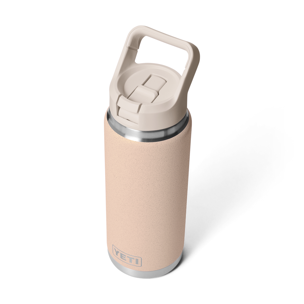 Rambler 26 oz (769 ml) Straw Bottle - Tahini - three-quarter view