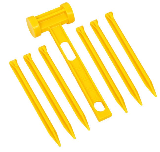 Wildtrak 7pc Plastic Pegs and Mallet Set - view 7