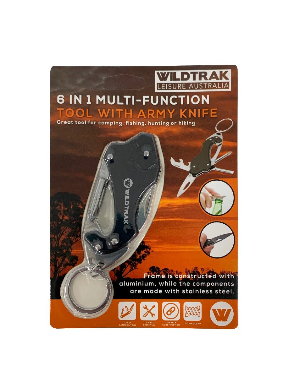 Wildtrak 6 in 1 Multi Function Tool Key Ring with Army Knife - view 13