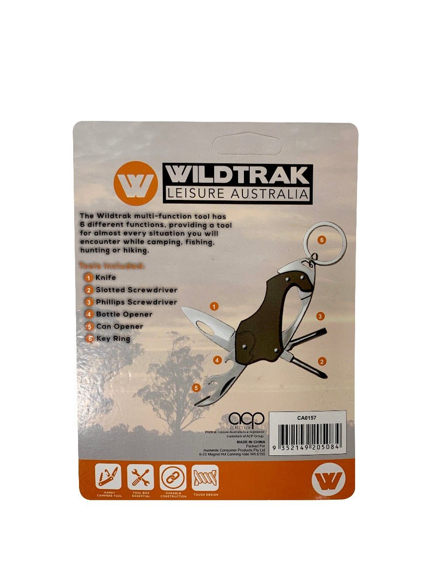 Wildtrak 6 in 1 Multi Function Tool Key Ring with Army Knife - view 14