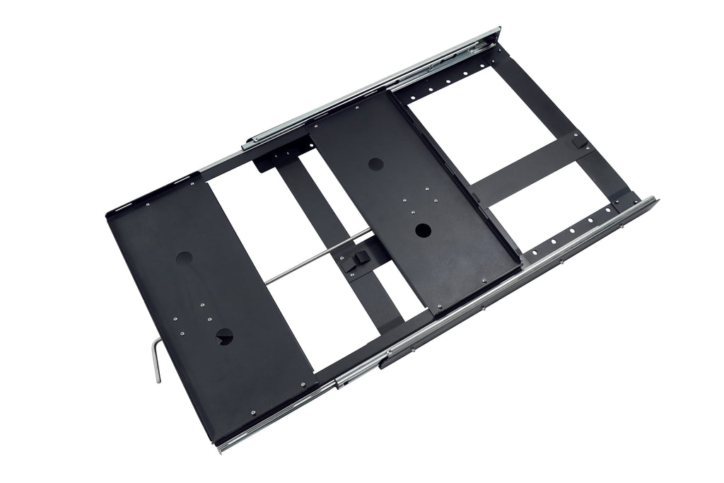 Car Fridge/Freezer Slide, Powder Coated, High Strength Bearing Drawer extends 100% from Base, 2 Straps included, Max Weight 1