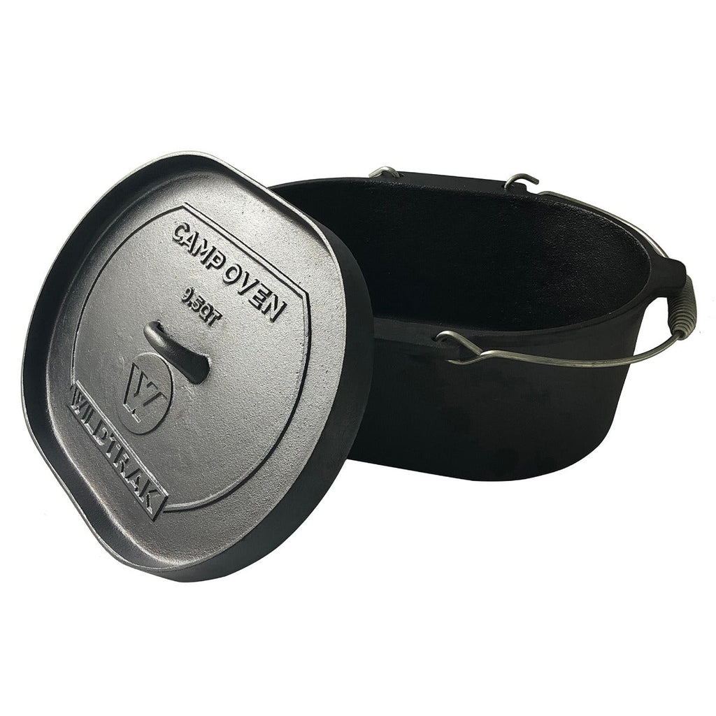 Wildtrak 9.5 Quart Cast-Iron Pre-Seasoned Oval Camp Oven with Lip and Handle - view 11