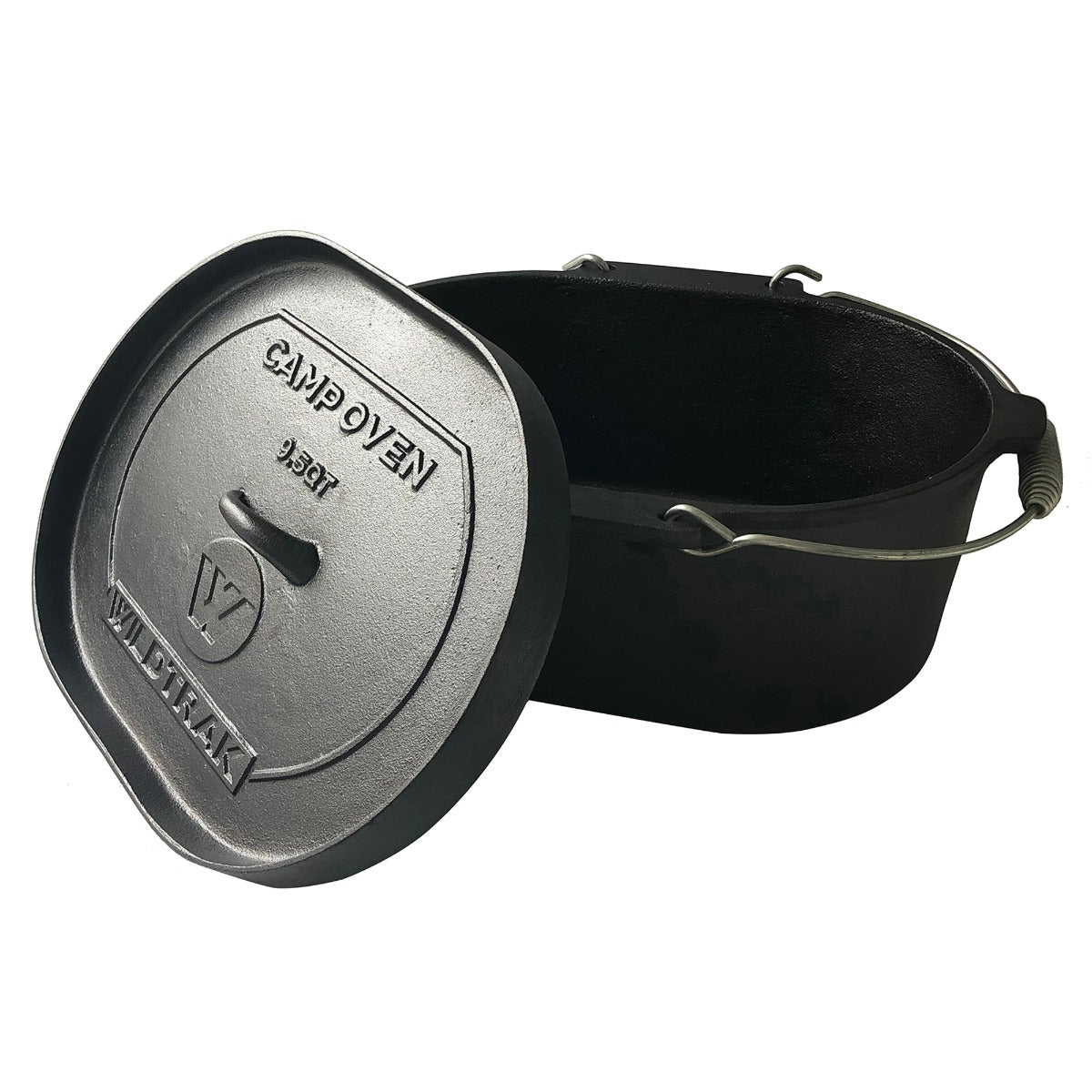 Wildtrak 9.5 Quart Cast-Iron Pre-Seasoned Oval Camp Oven with Lip and Handle - view 11