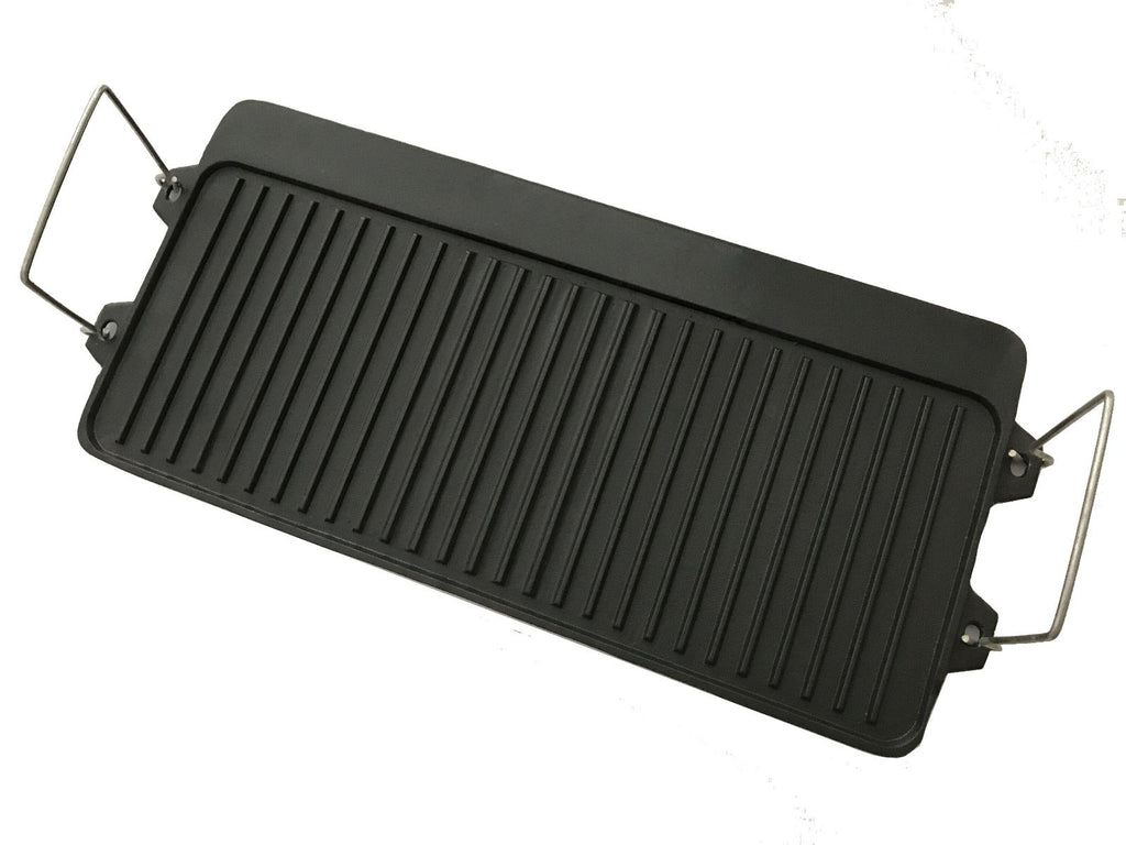 Wildtrak Reversible Cast-Iron Griddle with Handles 40x25cm, Pre-Seasoned - view 4