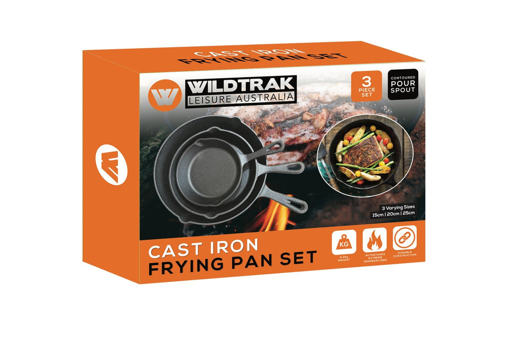 Cast Iron Skillet Set 3PCe with Pour Spout and Handles - view 2