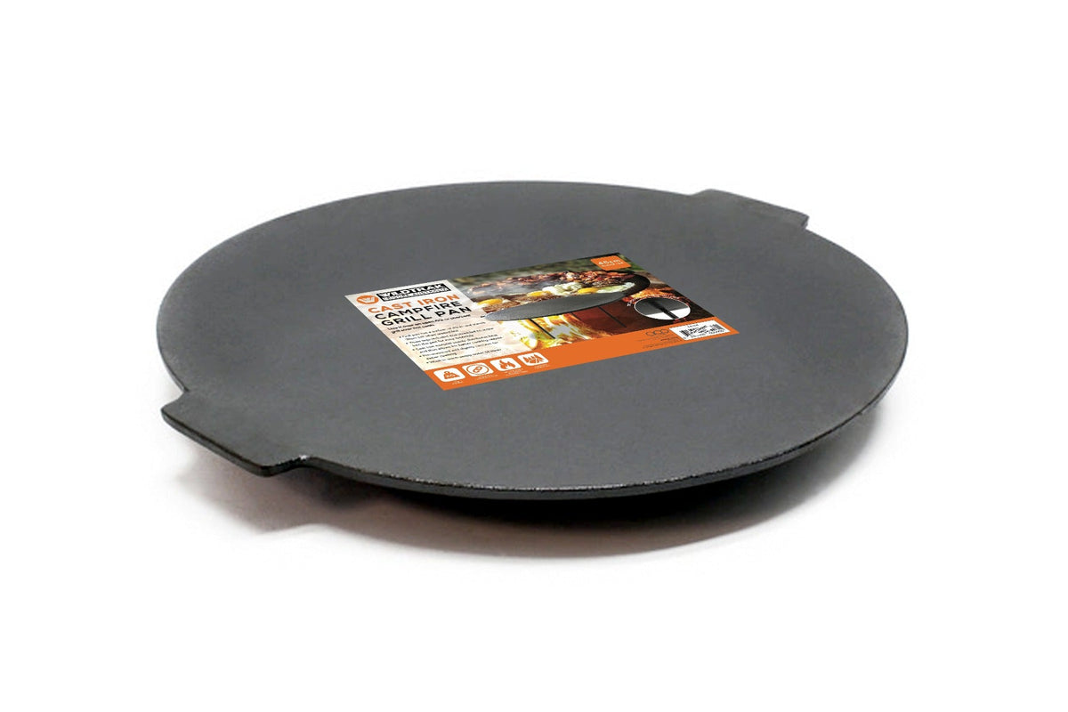 Wildtrak Pre-Seasoned Round Cast Iron BBQ Plate with Removable Legs 45cm - view 6