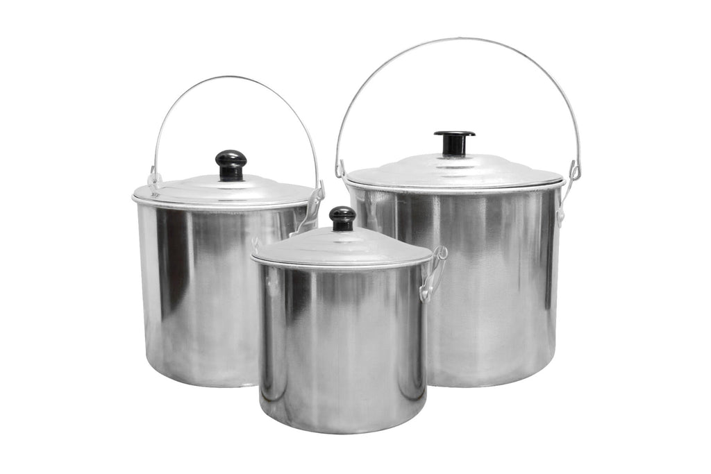 Wildtrak 3pc Aluminium Billy Can Set with Handles - view 7