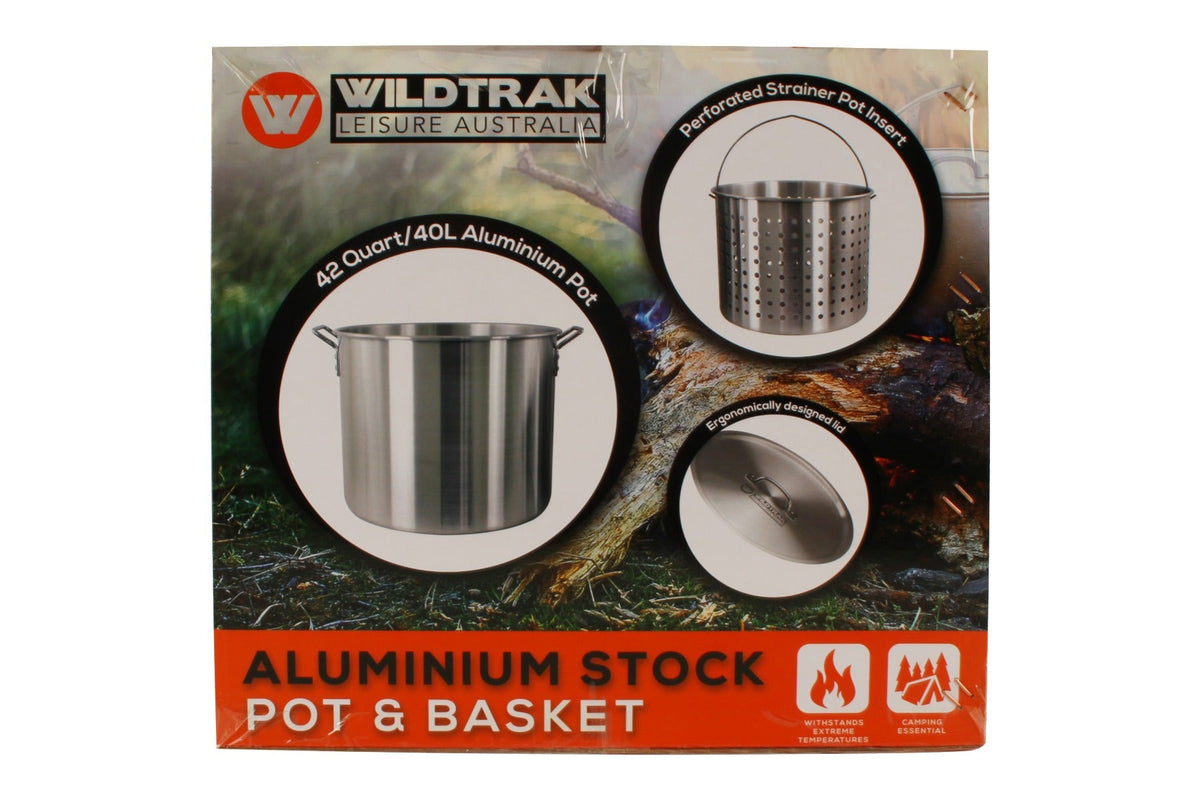 Wildtrak Aluminium Crab Cooker Stock Pot 40L with Basket, Handles, Lid and Strainer - view 15