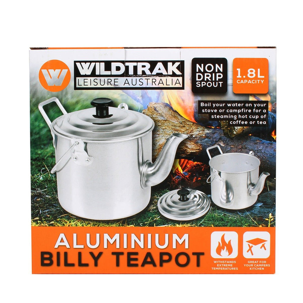 Wildtrak 1.8L Aluminium Billy Teapot with Handle and Lid - view 10