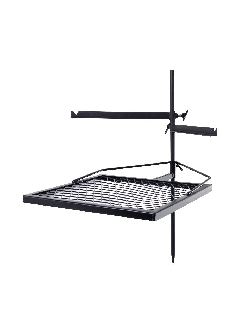 Wildtrak Heavy-duty Adjustable Frontier Cooking Grill Combo 70x60x40cm - view 6