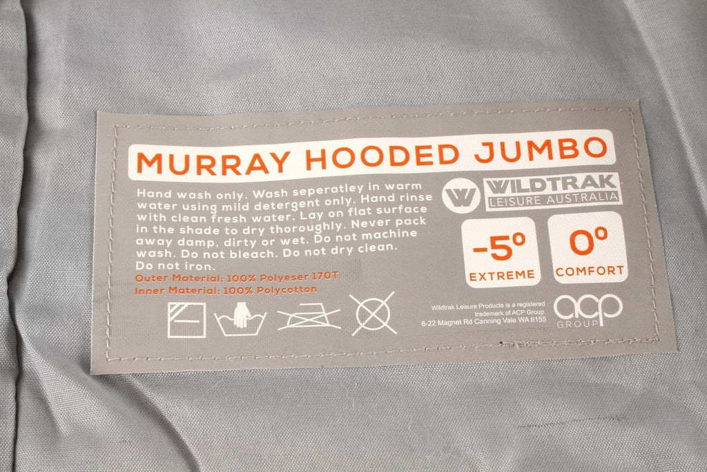 Wildtrak 0°C to -5°C Murray Jumbo Hooded Sleeping Bag, 90 x 24cm - view 16