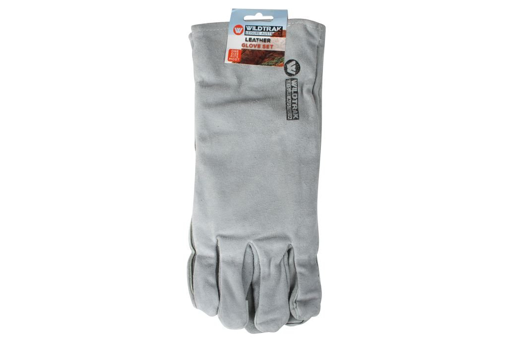 S/2 Large Leather Work Welding Camping Gloves - view 3