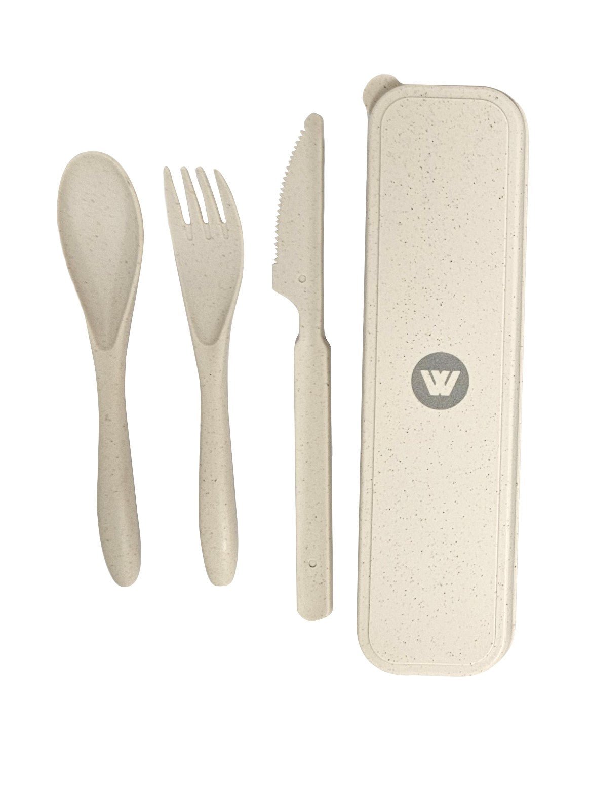 Wildtrak 4 Piece Wheat Straw Cutlery Set in Case - Blue or Beige - view 15