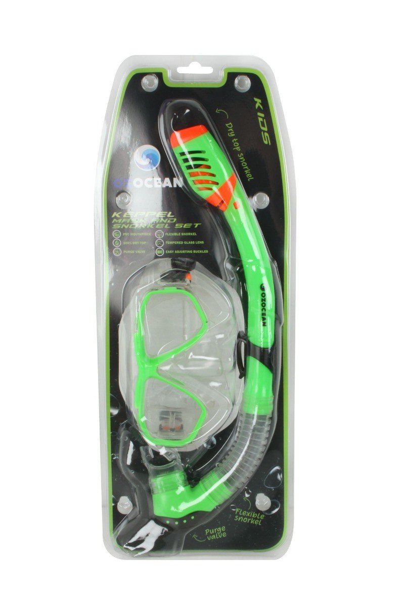 Keppel Kids Mask and Snorkel Set - Bright Green - view 3