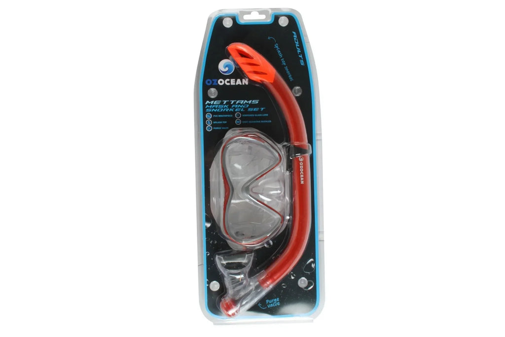 Mettams Adult Mask and Snorkel Set - Blue or Red - view 5