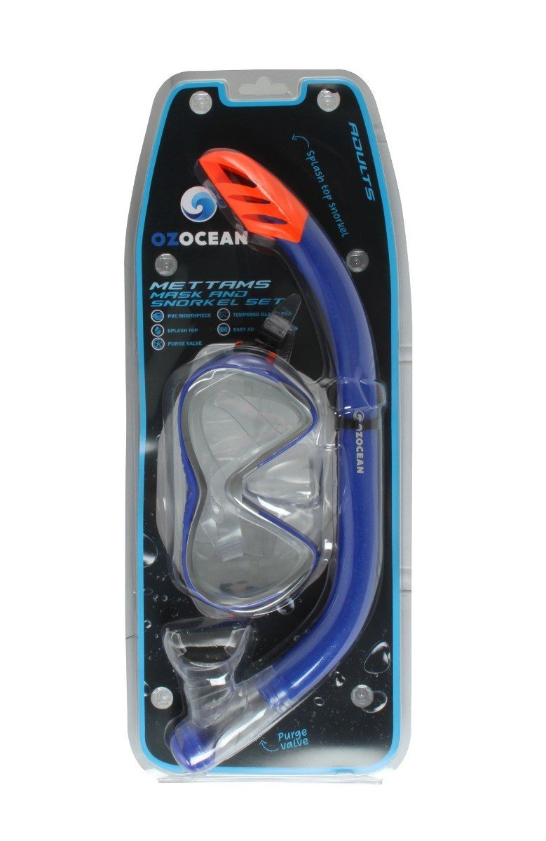 Mettams Adult Mask and Snorkel Set - Blue or Red - view 4