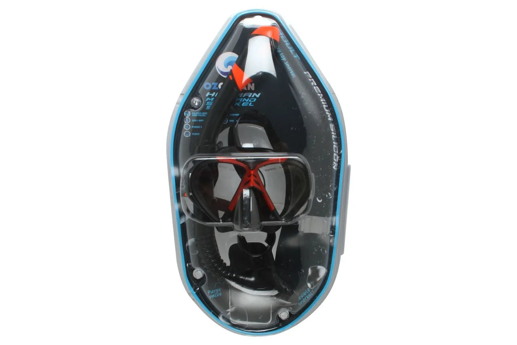 Hayman Adult Silicon Mask and Snorkel Set - Grey, Red or Blue - view 5