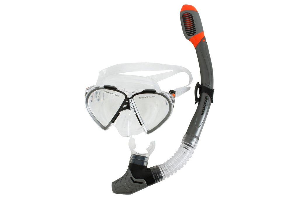 Hayman Adult Silicon Mask and Snorkel Set - Grey, Red or Blue - view 2